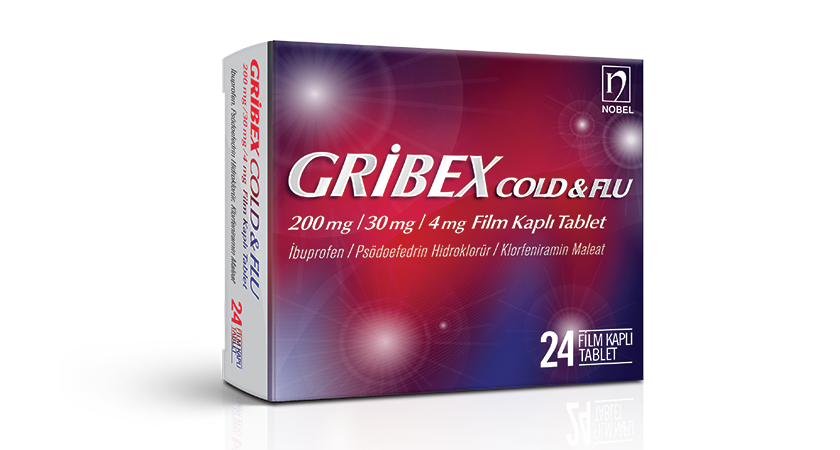 Gribex Cold & Flu 200 mg 30 mg 4 mg film kaplı tablet